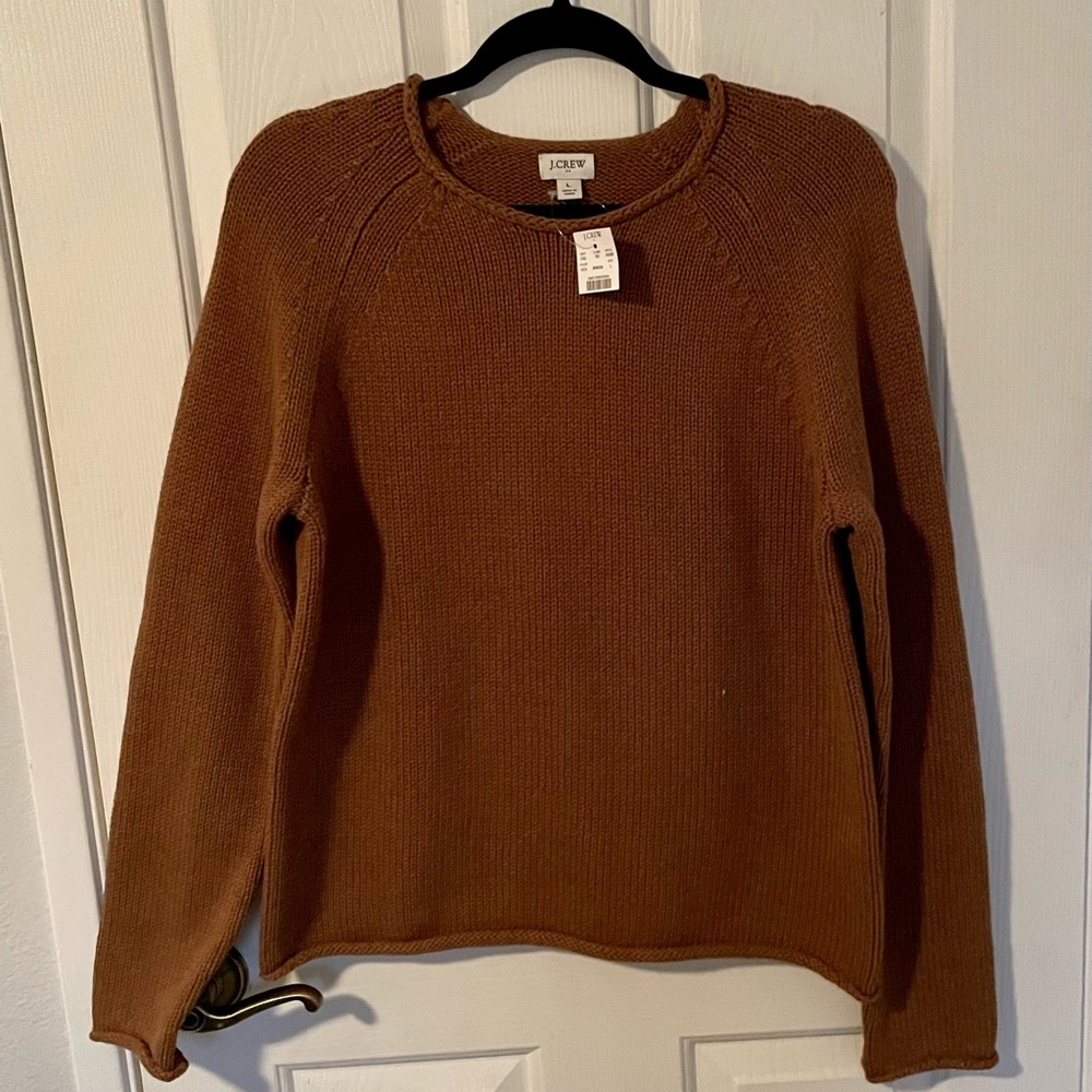 J Crew rolled neck relaxed sweater.